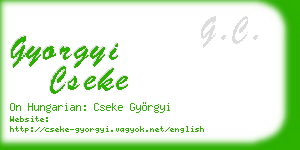 gyorgyi cseke business card